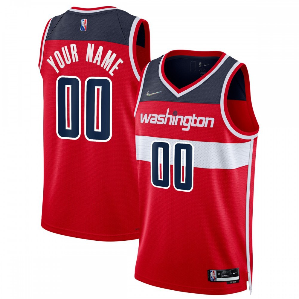 Washington Wizards 2021/22 Diamond Swingman Custom Jersey - Icon Edition - Red-Pro Kit Vault | Brand New 26/27 Sports Jerseys